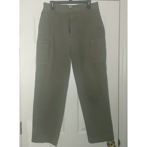 Vintage Tommy Hilfiger Olive Green Chino Pants Men's 32x30 Flat Front 90's